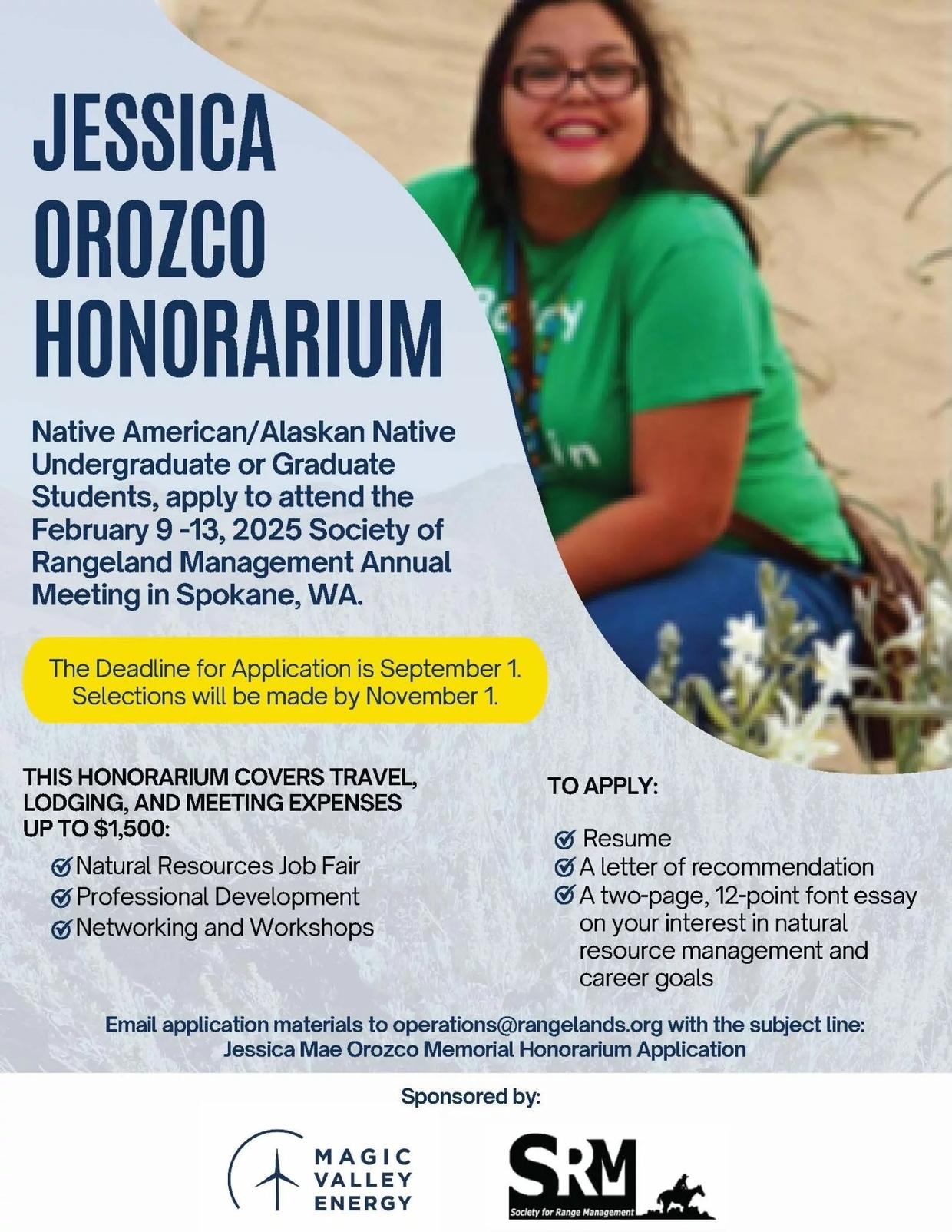   Jessica Orozco Memorial Honorarium
