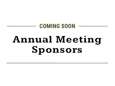 Annual Meeting Sponsors